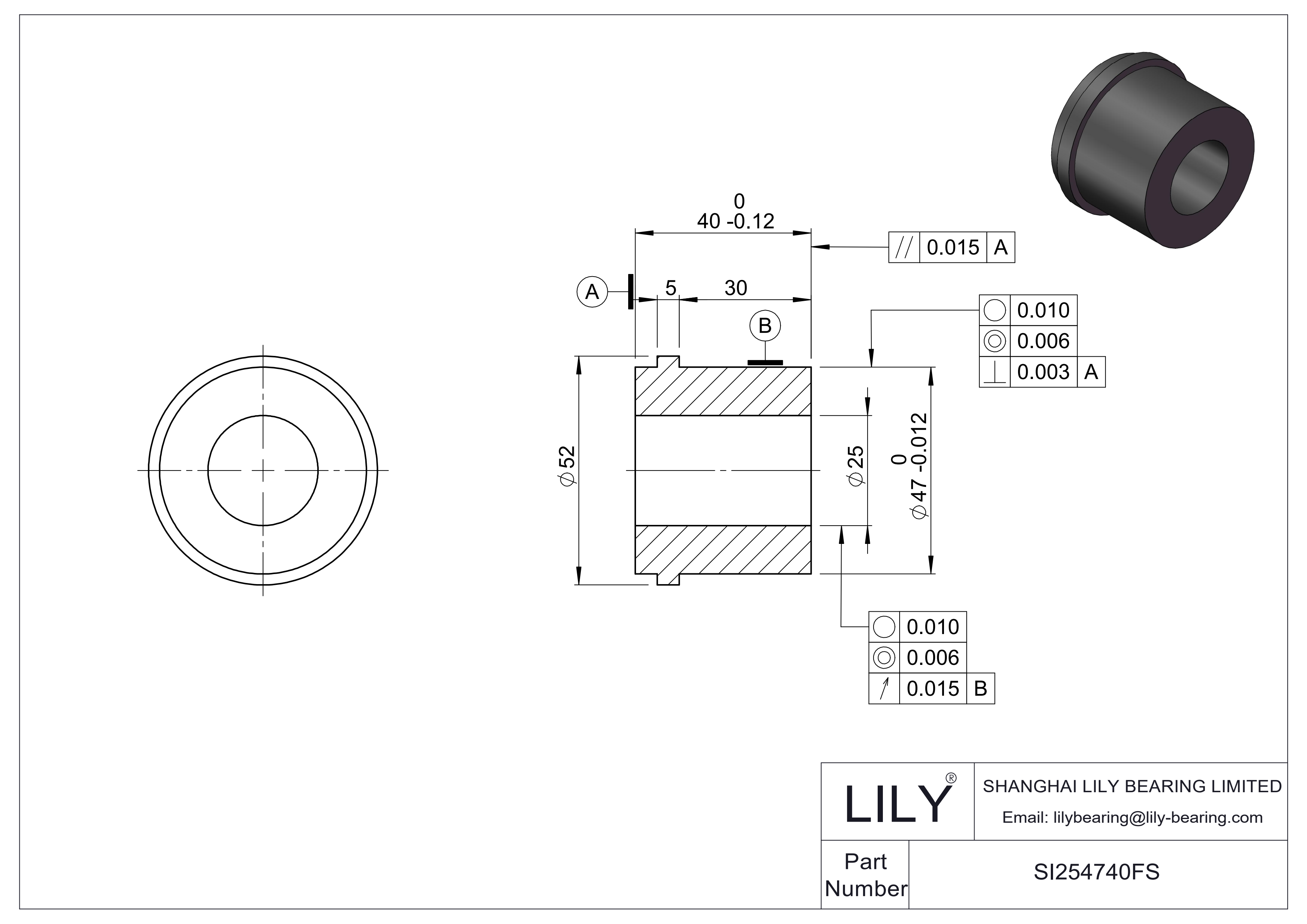 SI254740FS Componentes de nitruro de silicio (Si3N4) cad drawing